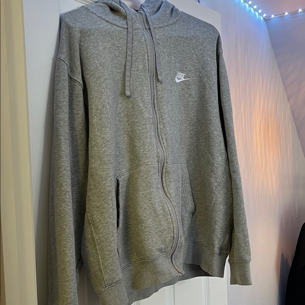 Nike Heather Gray Full-Zip Hoodie